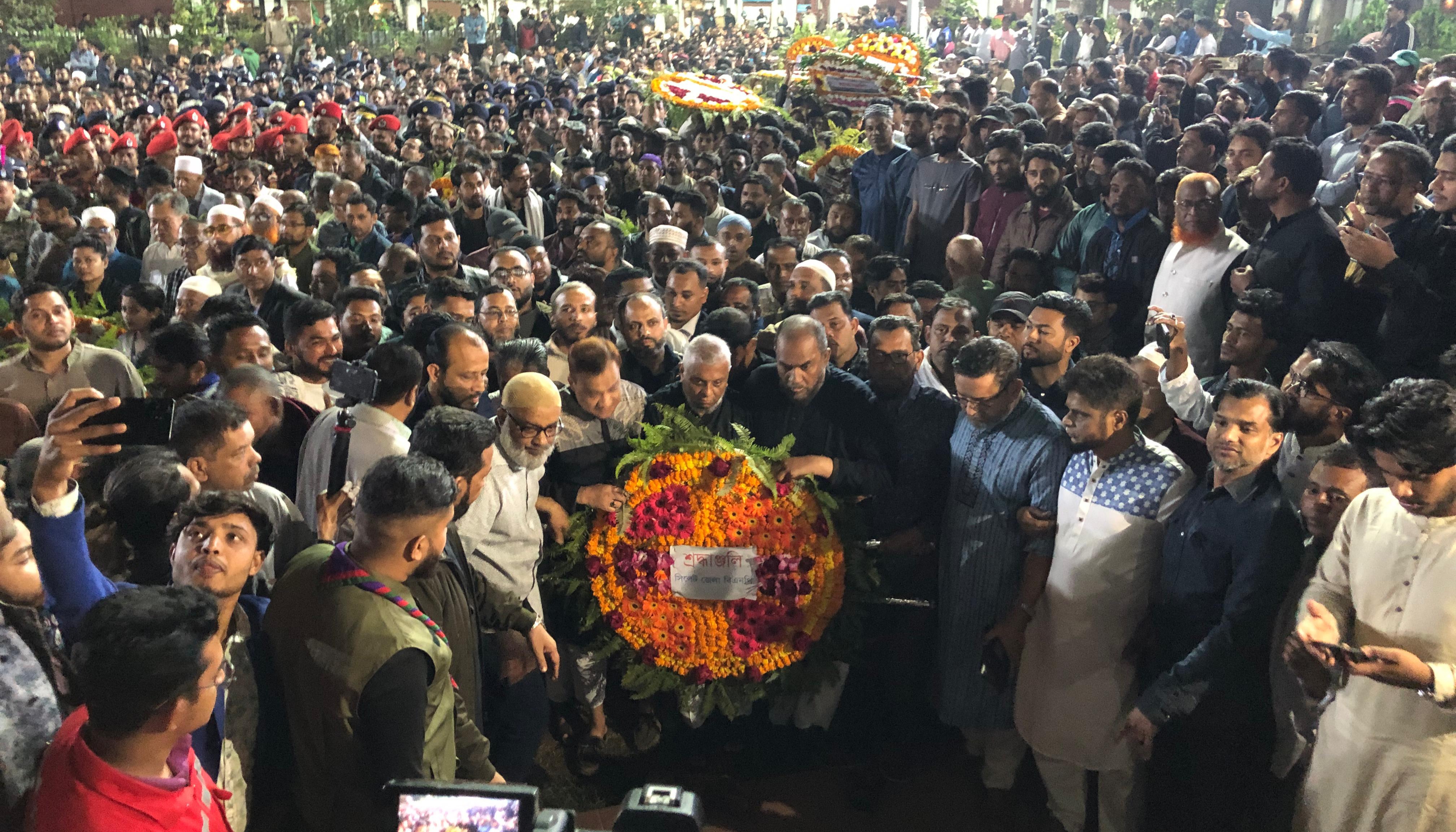 ভাষা শহীদদের শ্রদ্ধাভরে স্মরণ করছে সিলেটবাসী