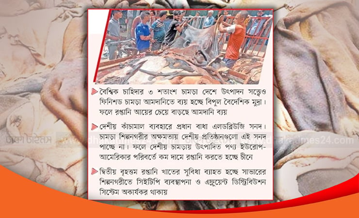 সংকটে চামড়া খাত, পর্যাপ্ত জোগানেও বন্ধ হচ্ছে না আমদানি