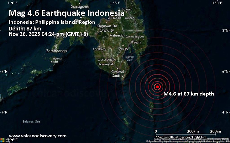 আবারও ভূমিকম্পে কেঁপে উঠল ইন্দোনেশিয়া