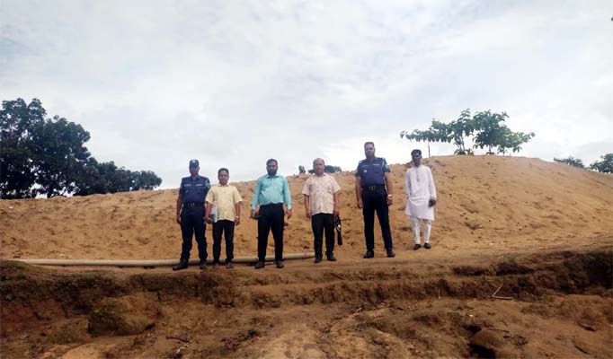 জৈন্তাপুরে লক্ষাধিক ঘনফুট বালু জব্দ