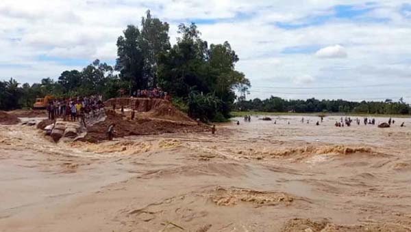 খোয়াইয়ের ভাঙন ও পাহাড়ি ঢলে হবিগঞ্জে ৮ কোটি টাকার ফসলহানি