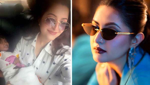 কোলে শিশু, পরীমণি লিখলেন ‘তিন নাম্বার জন ডান’