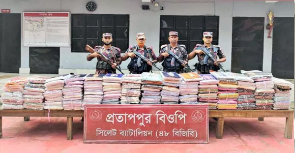 সিলেটে বিজিবি&rsquo;র অভিযানে কোটি টাকার ভারতীয় পণ্য জব্দ