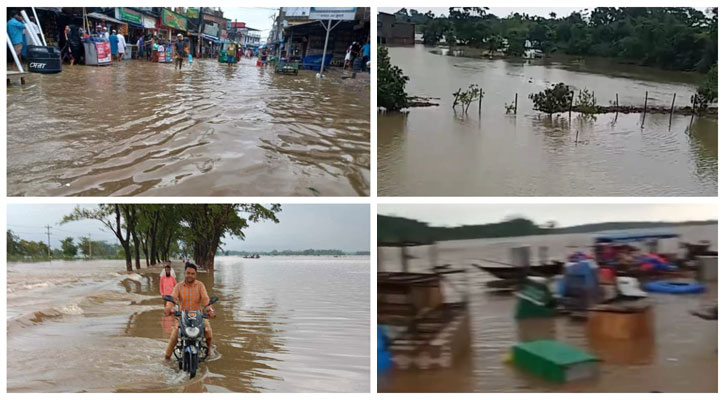 ব্যন্যায় সিলেটের উত্তরাঞ্চল প্লাবিত