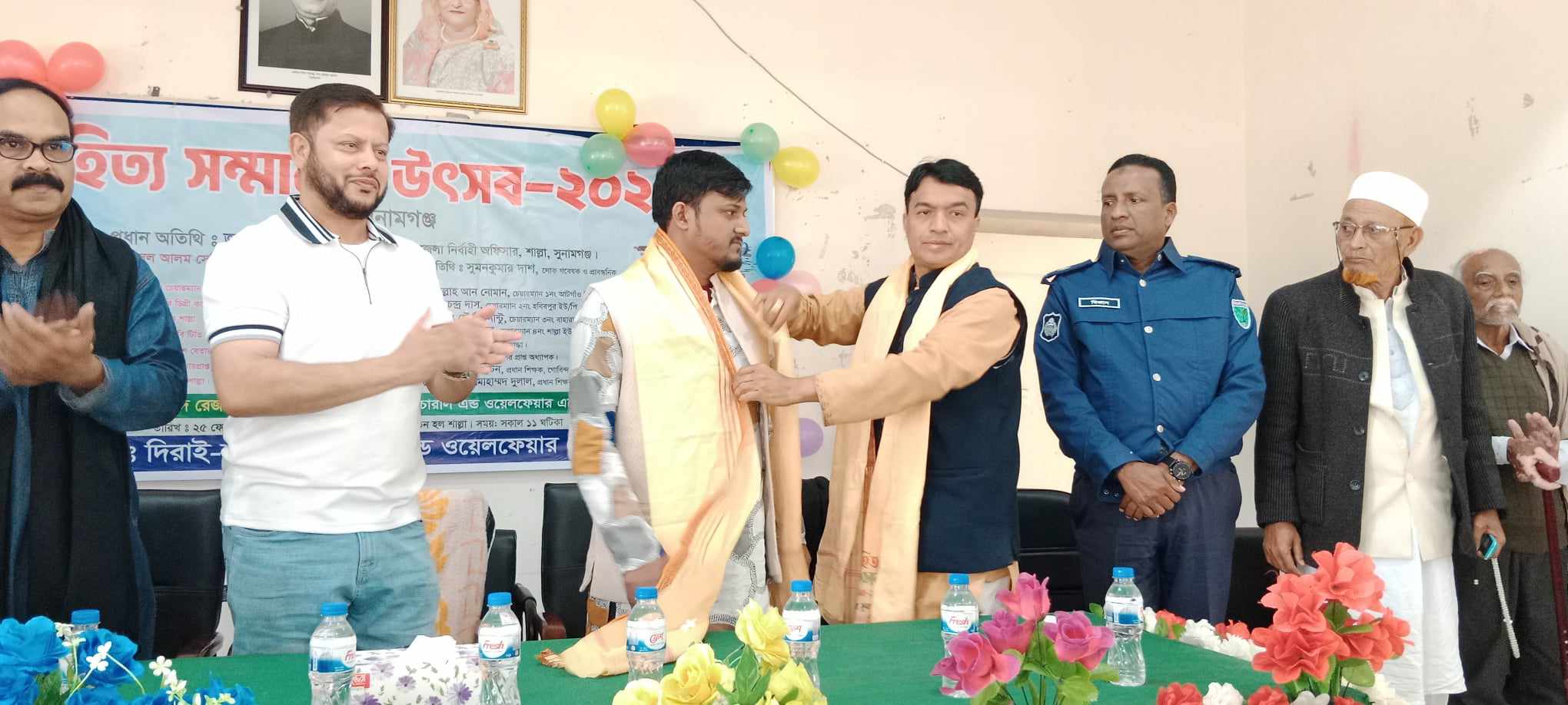 নিজ জন্মভূমিতে সংবর্ধিত সুমনকুমার দাশ