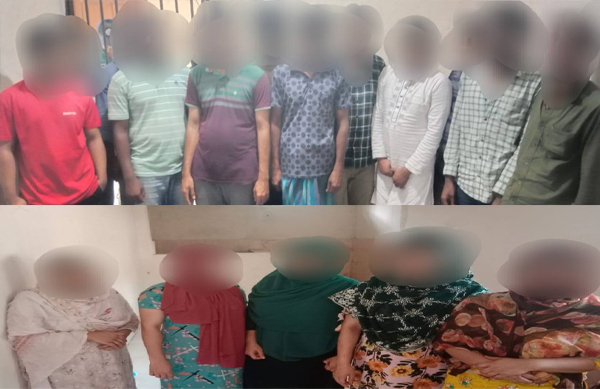 সুরমা মার্কেটে আবাসিক হোটেল থেকে ১৮ নারী-পুরুষ গ্রেফতার