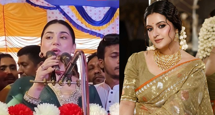 বিএনপির অনুষ্ঠানে অপু বিশ্বাস, ধুয়ে দিলেন পরীমণি