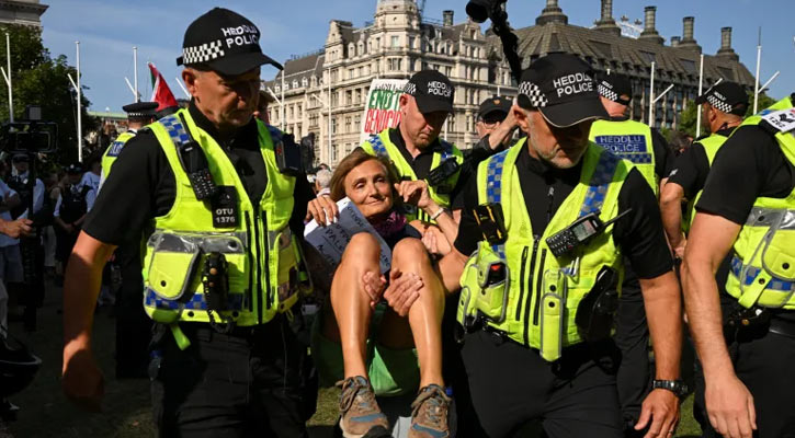 যুক্তরাজ্যে নিষিদ্ধ &lsquo;ফিলিস্তিন অ্যাকশনের&rsquo; সমর্থনে বিক্ষোভ, আটক ৪৬৬