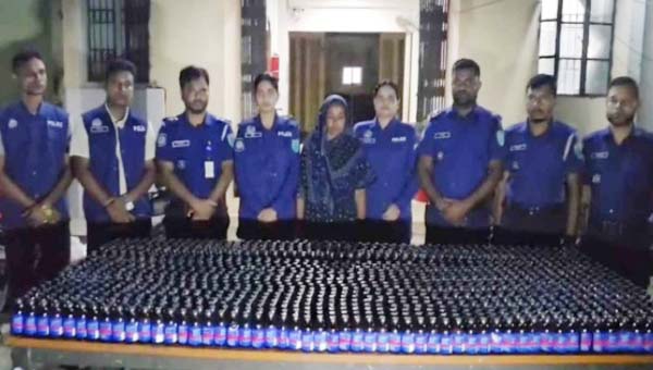 গোয়াইনঘাটে ফেনসিডিলের বড় চালান উদ্ধার, আটক কুটিনা বেগম