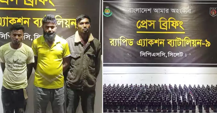 নগরীতে ৩৮৮ বোতল ফেনসিডিলসহ গ্রেফতার ৩