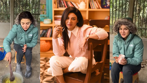 লাক্সারি সোফা ছেড়ে মাটির চুলায় জয়া