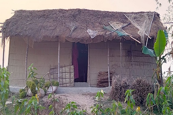 জরাজীর্ণ ছাপরা ঘরেই মানবেতর জীবন দিনমজুর আমির উদ্দিনের