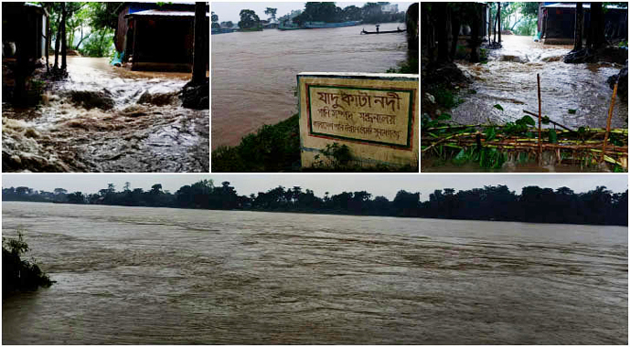 সুরমা নদীর পানি বিপদসীমার ১৬ সে.মি. ওপরে