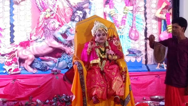 মহাঅষ্টমীতে দেবী আরাধনা, অঞ্জলি ও কুমারী পূজায় মুখর সিলেট