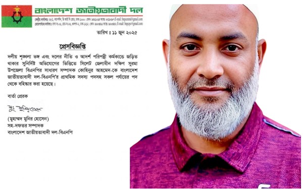 দলীয় শৃঙ্খলা ভঙ্গের অভিযোগে বিএনপির নেতা কুহিনূর বহিষ্কার
