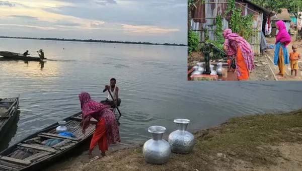 অথৈ পানির দেশে এক কলসি সুপেয় জলের হাহাকার