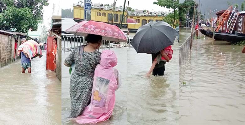 সুনামগঞ্জে পানিবন্দী লাখো মানুষ, প্লাবিত নতুন নতুন এলাকা