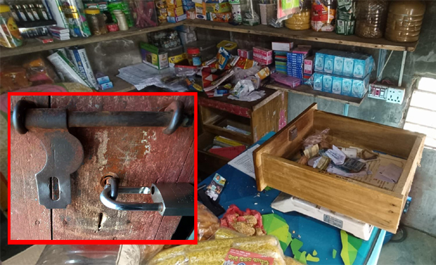মাধবপুরে  বিকাশ ও মুদি-দোকানে চুরি
