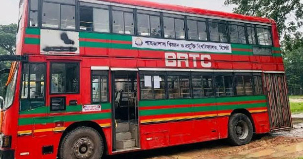 শাবিপ্রবিতে তিনটি দোতলা বাস উদ্বোধন