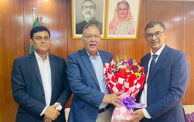 কৃষিমন্ত্রীর সাথে সিলেট চেম্বার সভাপতির সৌজন্য সাক্ষাৎ