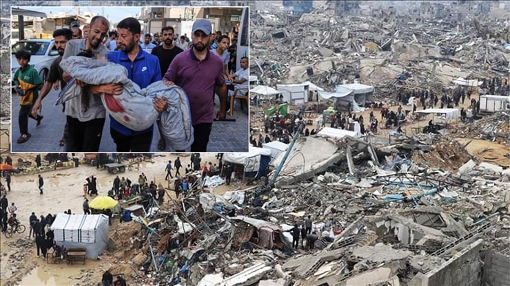 গাজায় ইসরায়েলি বাহিনীর ভয়াবহ বিমান হামলায় নিহত ৯৫