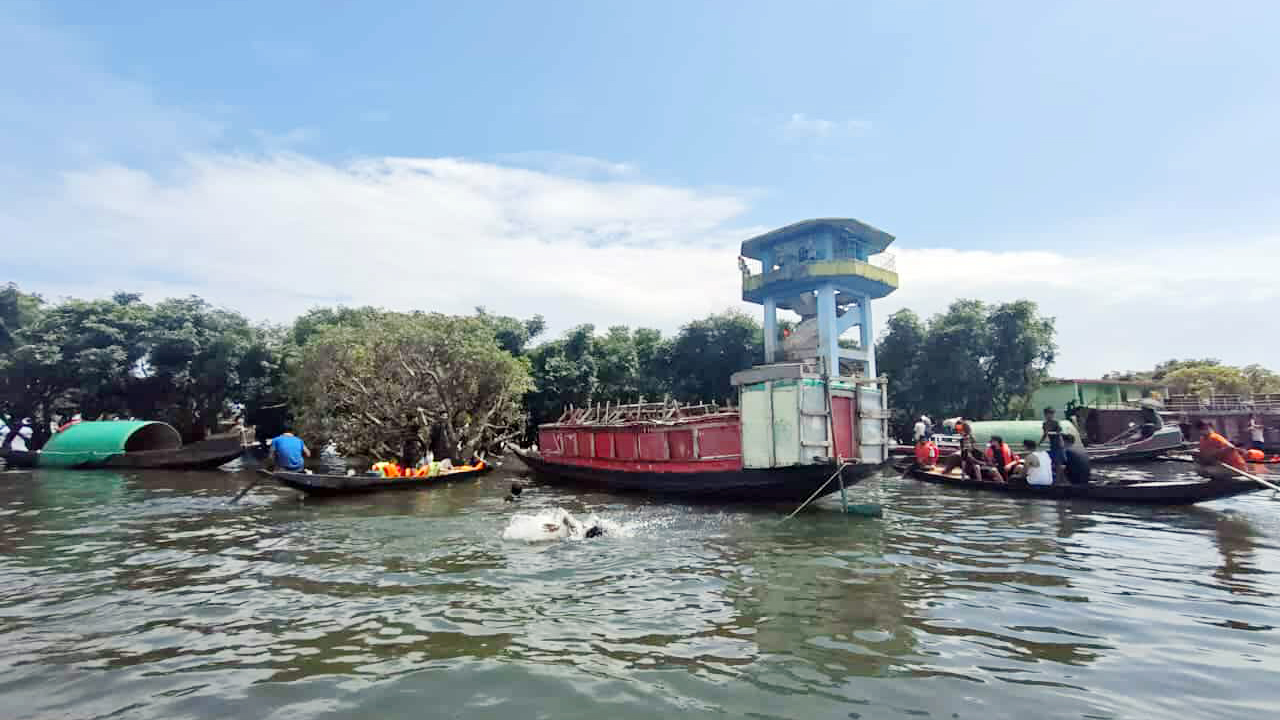 টাঙ্গুয়ার হাওরে পানিতে ডুবে শিশু নিখোঁজ