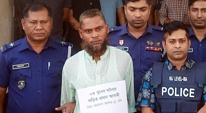 বানিয়াচংয়ে আলোচিত তিন খুনের প্রধান আসামী আটক
