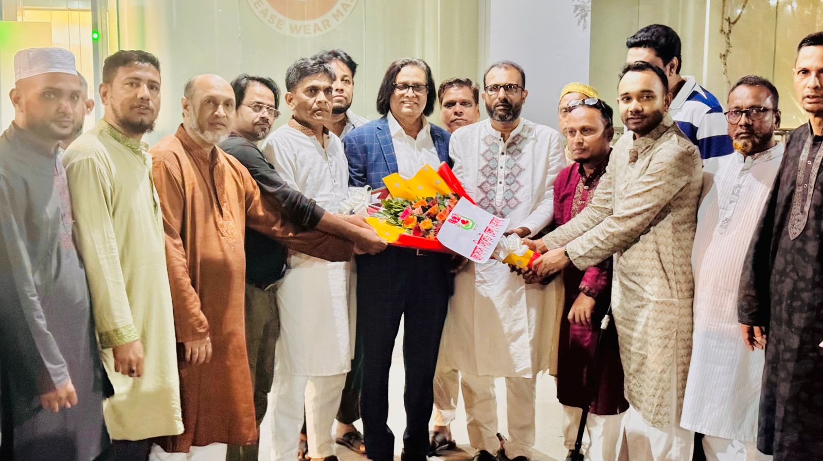 জাসাস নেতৃবৃন্দকে বিমানবন্দরে ফুলেল শুভেচ্ছা
