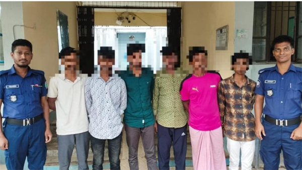 দিরাইয়ে পাঁচ মাদকসেবী আটক