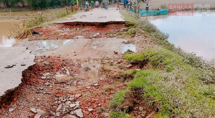 কমলগঞ্জে বন্যায় ক্ষতিগ্রস্ত ৯০ কিঃ মিঃ সড়ক