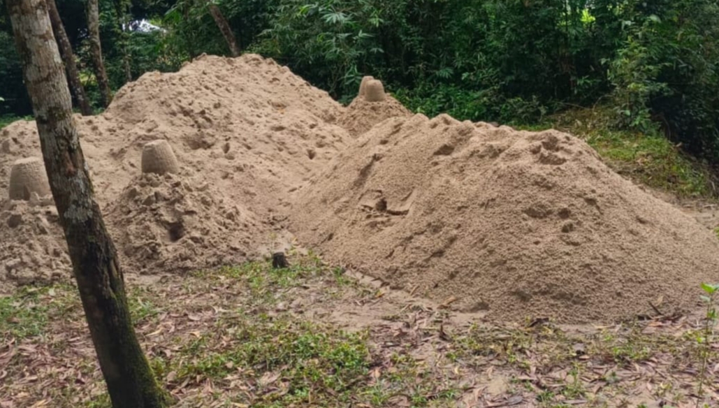 কিনাই ছড়া থেকে অবৈধ বালু উত্তোলন, ঝুঁকিতে বসতবাড়ি ও ফসলি জমি