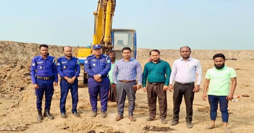 মাধবপুরে অবৈধ মাটি উত্তোলন, অর্ধ লক্ষ টাকা জরিমানা
