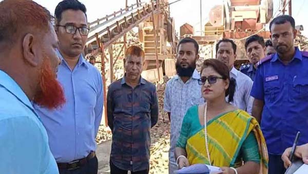 জামালগঞ্জে চার স্টোন ক্রাশারকে সাড়ে তিন লাখ টাকা জরিমানা