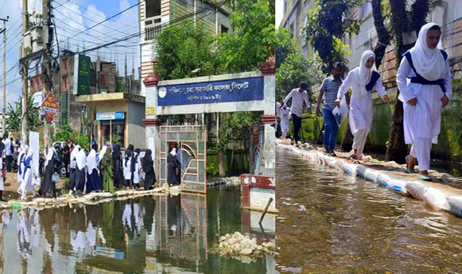 বন্যার মধ্যেই শুরু হলো এইচএসসি পরীক্ষা