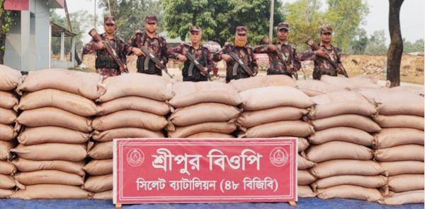 সিলেটে বিজিবির চোরাচালান বিরোধী অভিযান: ৫০ লাখ টাকার মালামাল আটক