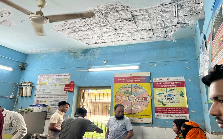 মাধবপুরে ঝুঁকিপূর্ণ ভবনে দেয়া হচ্ছে স্বাস্থ্যসেবা, জনমনে আতঙ্ক