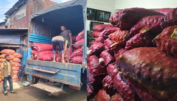 কালিঘাট থেকে ৫১৩ বস্তা ভারতীয় পেঁয়াজ জব্দ