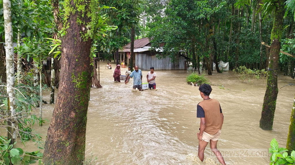 সিলেটে নদ-নদীর পানি কমছে, বন্যার শঙ্কা কেটেছে