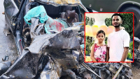 বাস-প্রাইভেটকার মুখোমুখি সংঘর্ষে বাবা-মেয়ে নিহত