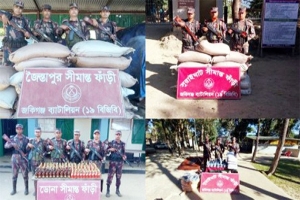 সিলেটে মাদক-ঔষধসহ বিপুল পরিমাণ চোরাই পণ্য জব্দ