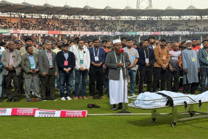 সিলেট স্টেডিয়ামেই অনুষ্ঠিত হলো জাকি’র জানাজা