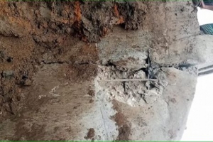 উদ্বোধনের আগেই বক্স কালভার্টে ভাঙ্গন