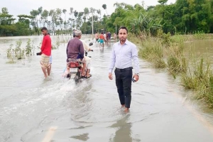 গোয়াইনঘাটে ফের বন্যা,নিম্নাঞ্চল প্লাবিত 
