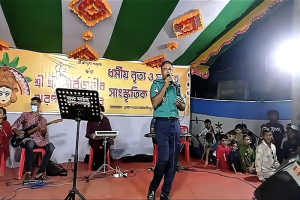 সিলেটে নিরাপত্তার দায়িত্বে ছেড়ে পূজামণ্ডপ গান গেয়ে এএসআই  ক্লোজড