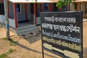 ভোলাগঞ্জ স্থলবন্দর নির্মাণ কাজ বন্ধ করতে চান ব্যবসায়ীরা