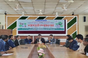 ধর্মপাশায় তারুণ্যের ভাবনায় আগামীর বাংলাদেশ শীর্ষক কর্মশালা অনুষ্ঠিত