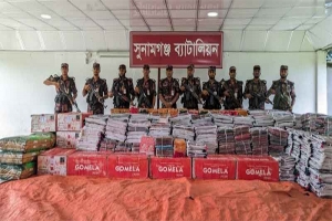 সুনামগঞ্জে ২ কোটি টাকার ভারতীয় পণ্য জব্দ