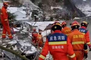 চীনে ভূমিধসে মাটি নিচে চাপা পড়েছেন ৪৭ জন