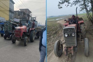 জগন্নাথপুরে ট্রাক্টরের মাটি সড়কে, বাড়ছে দুর্ঘটনা