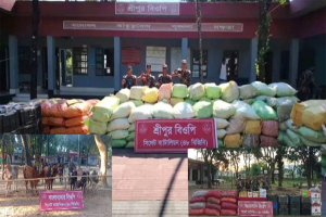 জৈন্তাপুর সীমান্তে কোটি টাকার চোরাচালানী পণ্য আটক